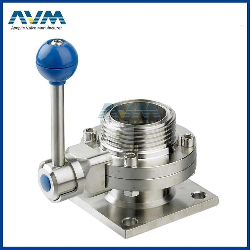 63.5mm Sanitary Pneumatic Butterfly Valve with Solenoid Valve