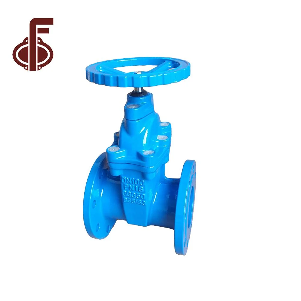 Factory Direct 4 6 Inch Rubber Coated Electric Motor Operated Actuated Ductile Iron Ggg50 Double Flanged BS5163 Wedge Gate Valves with Worm Gear Handwheel